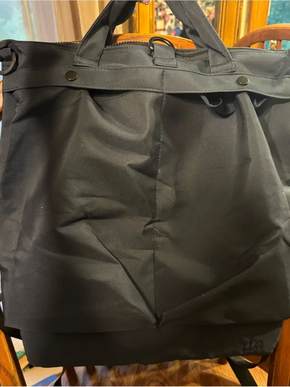 Navy Blue Nylon Backpack/Cooler Utility Tote